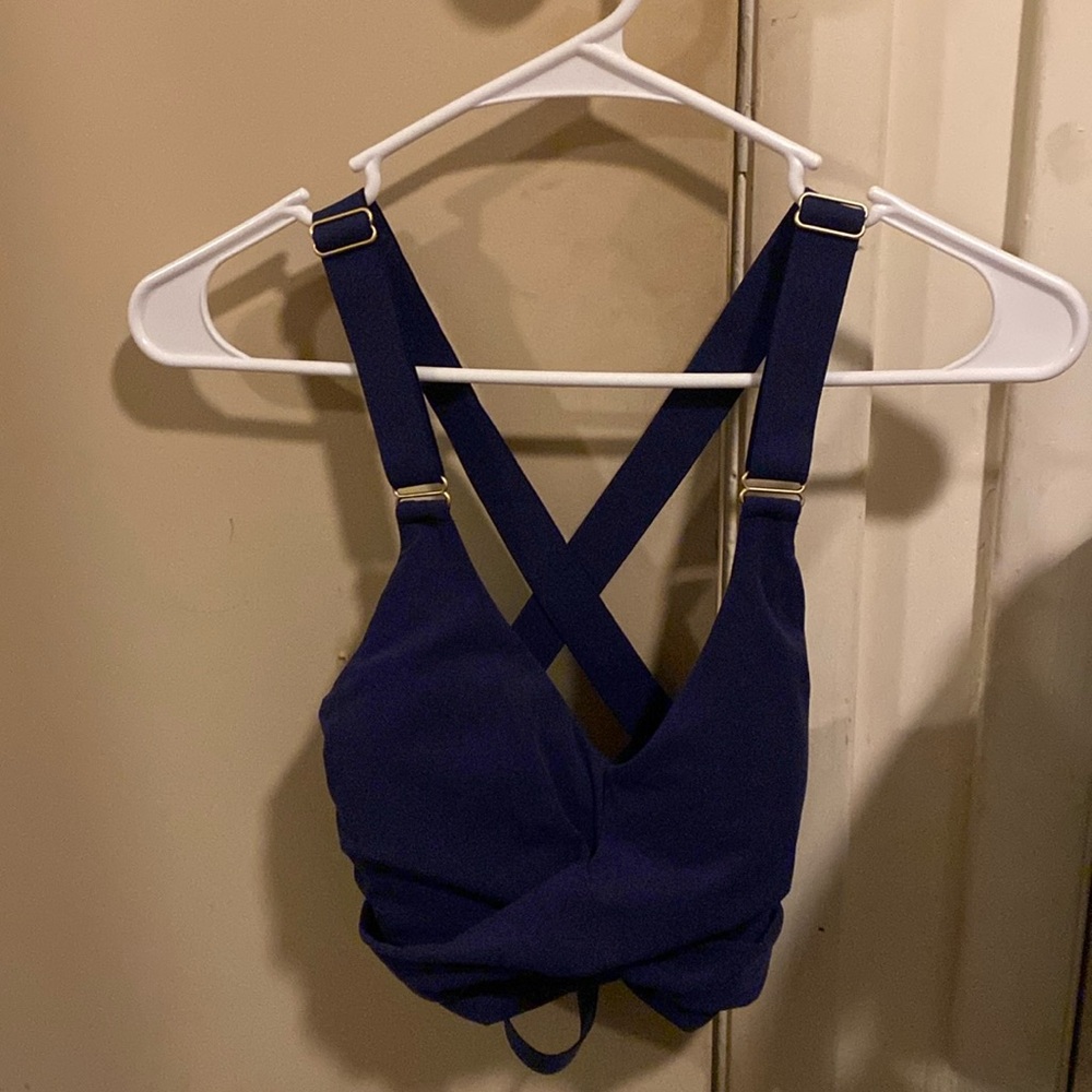 BuffBunny midnight navy candy wrap sports bra